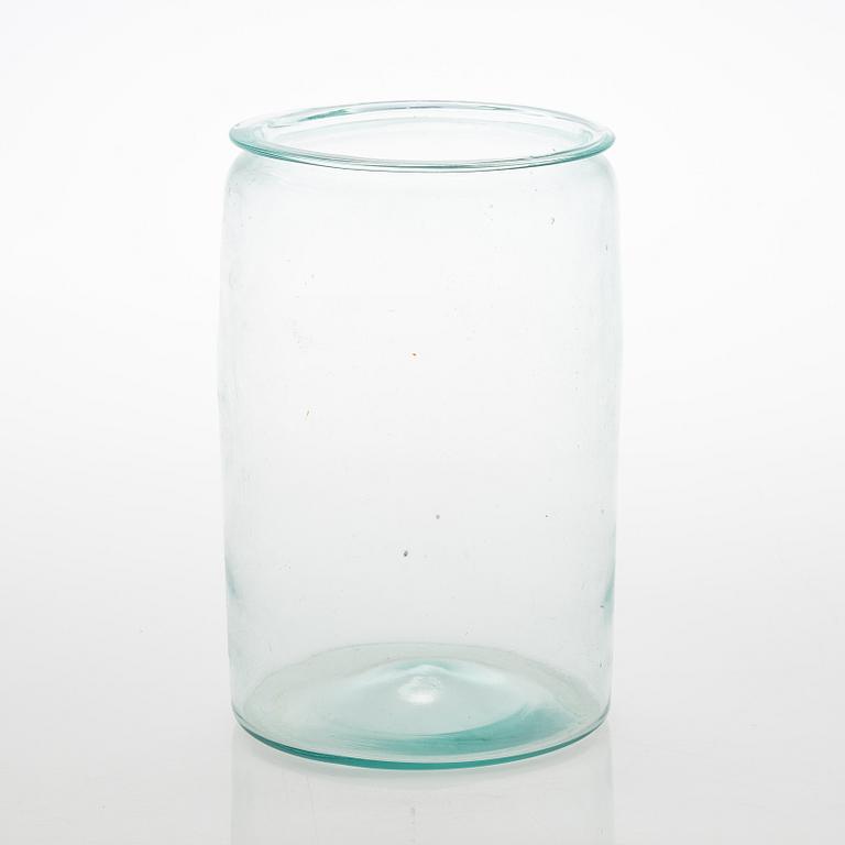 Lasipurkkeja, 3 kpl, mm Karhulan lasitehdas, 1900-luvun alkupuoli.