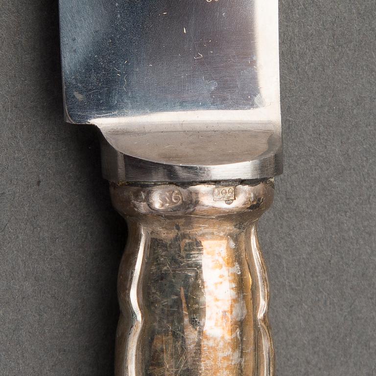 A 173-piece set of 'Chippendale' silver cutlery, Hopeakeskus, Hämeenlinna, Finland 1938-1947.