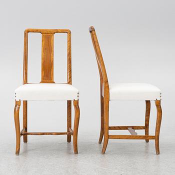Carl Malmsten, four 'Haga' chairs, Nordiska Kompaniet, 1920s.