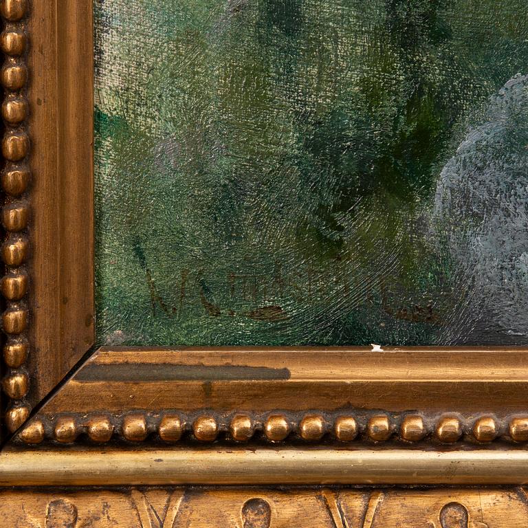 Arvid Mauritz Lindström, Summer landscape at dusk.