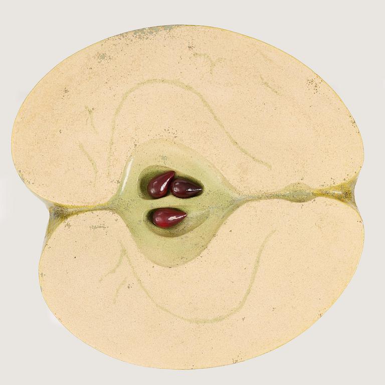Hans Hedberg, a large faience sculpture of an apple, Biot, France.