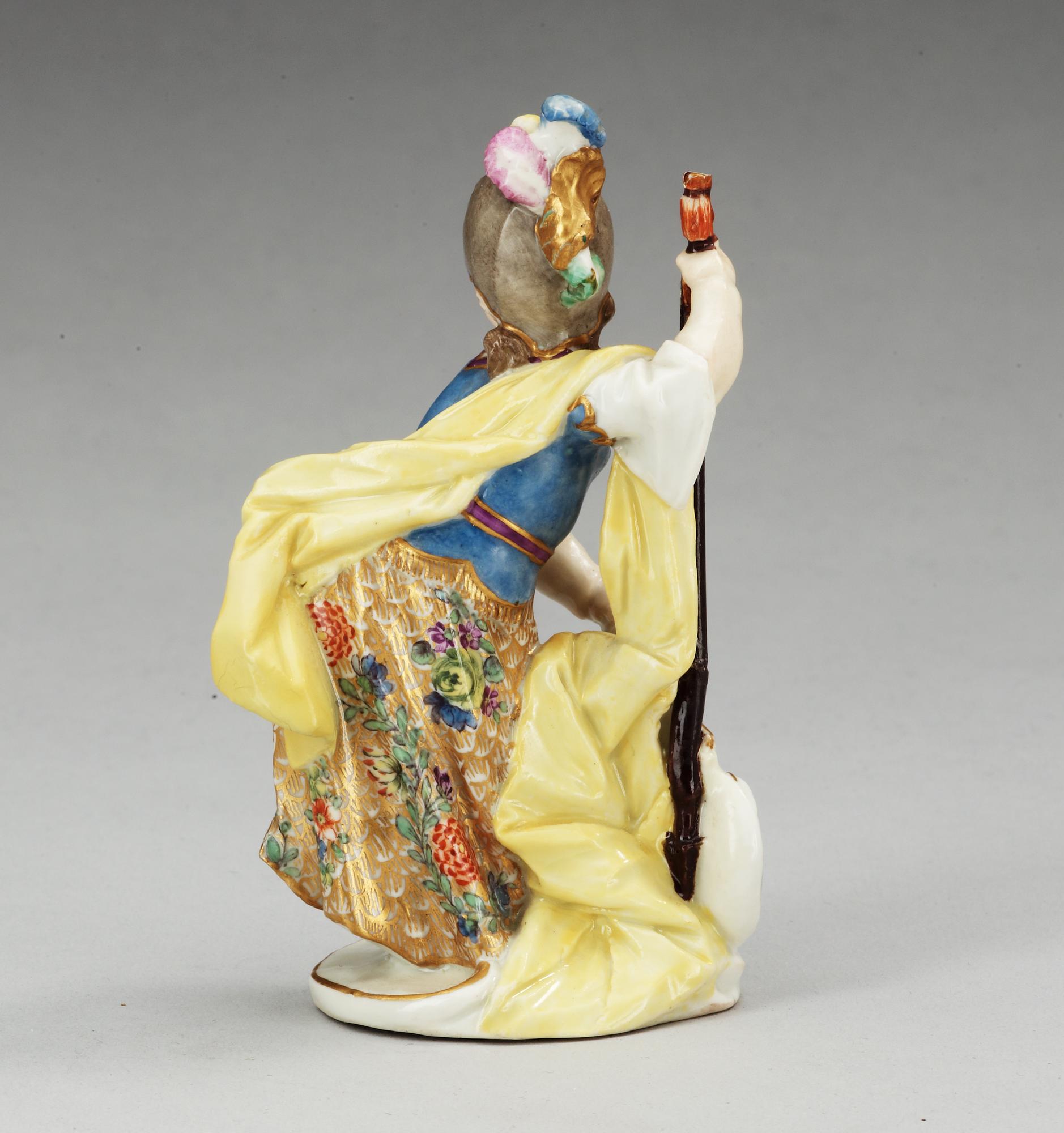 FIGURIN, porslin. Nymphenburg, modell av Franz Anton Bustelli, ca 1760.
