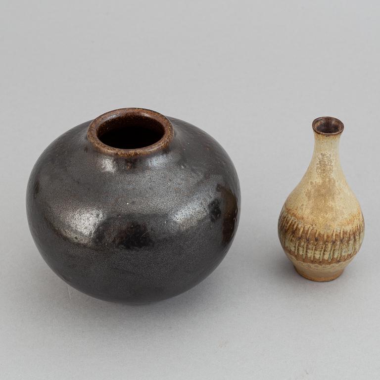 Claes Thell, John Andersson, Höganäs and Wallåkra, a set of four stoneware vases, second half of the 20th Century.