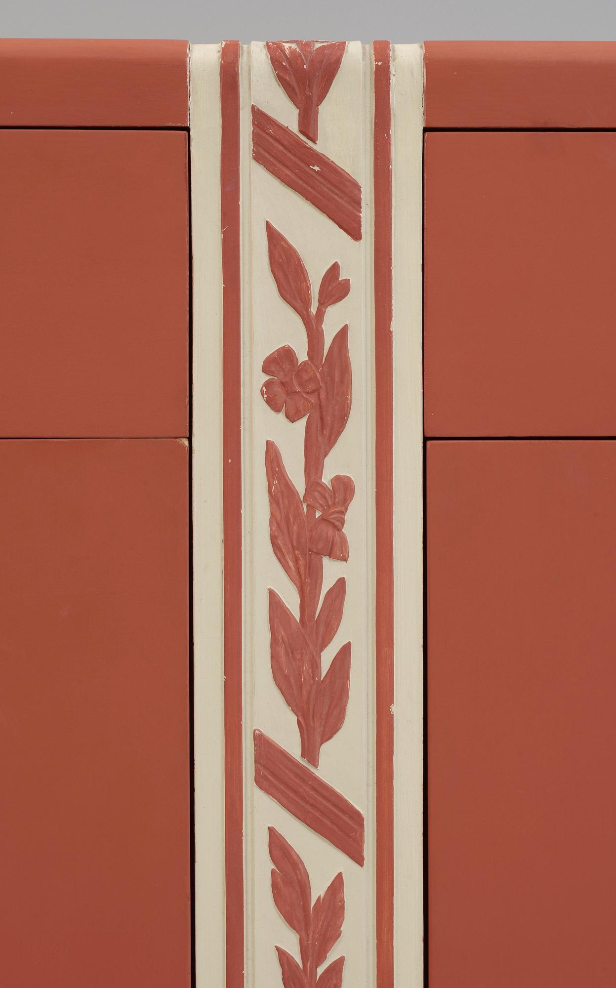 A Carl Malmsten lacquered and carved sideboard, Stockholm probably 1930's.