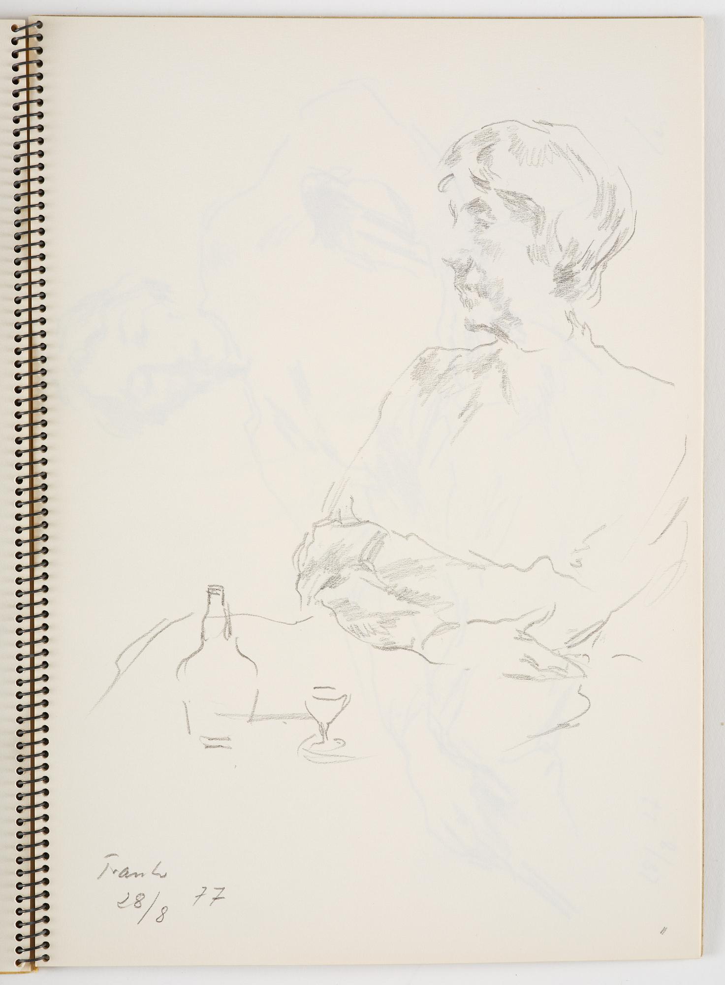 Lotte Laserstein, Skissblock med 23 teckningar varav 3 signerade.