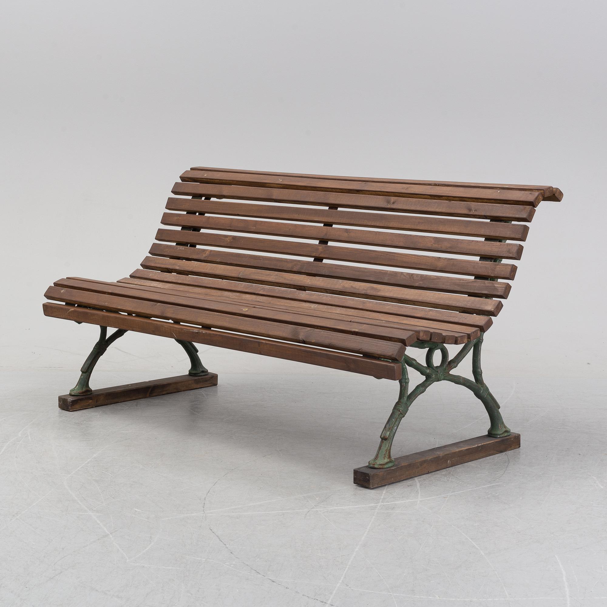 A garden sofa, circa 1900.