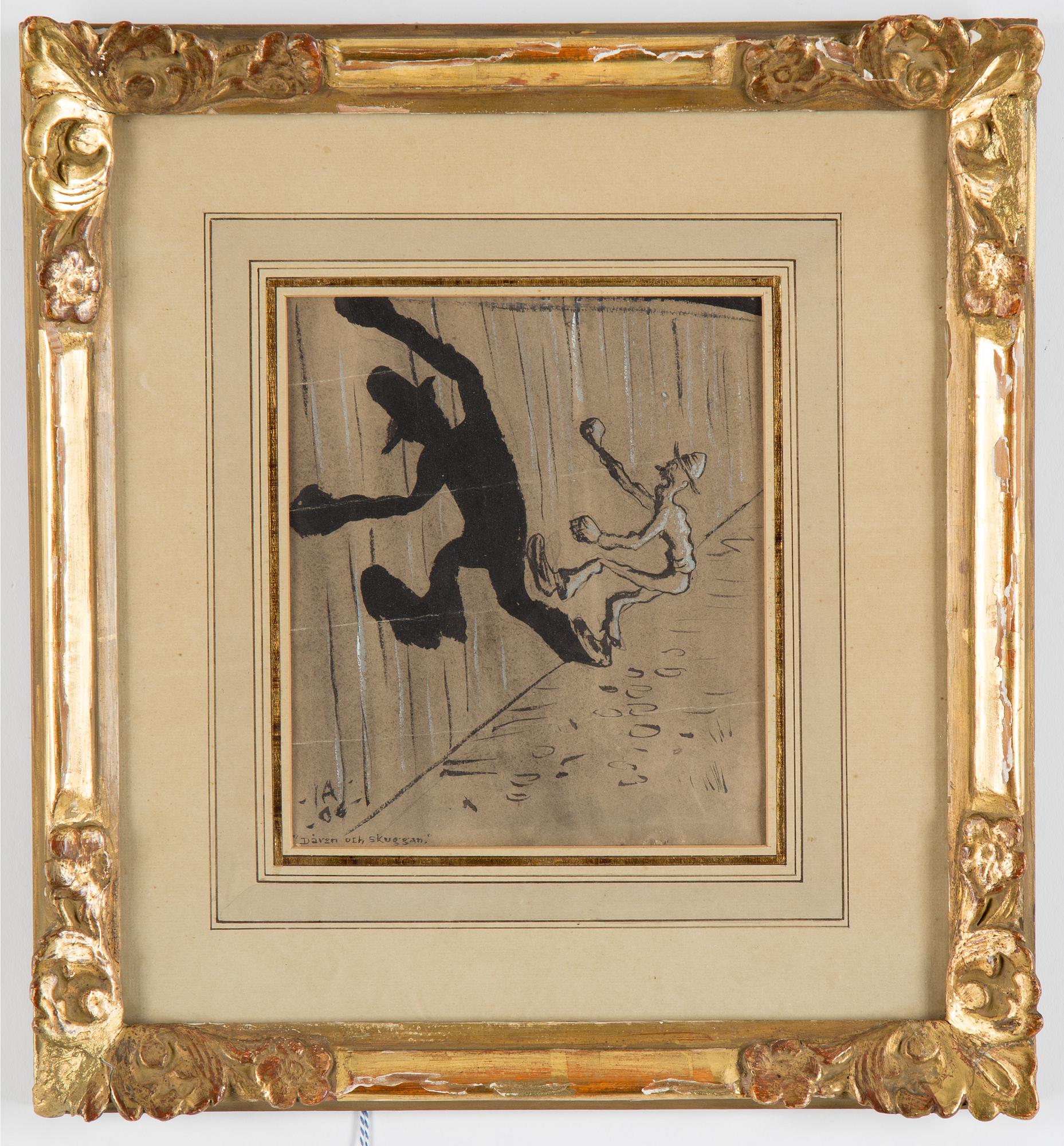 IVAR AROSENIUS, mixed media on paper, signed I.A. and dated -06.