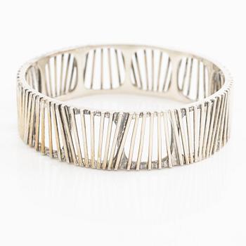 Arm ring, Bent Knudsen, silver, Denmark.
