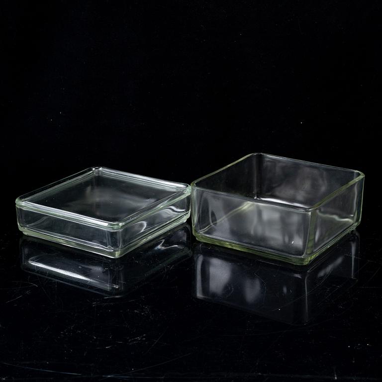 WILHELM WAGENFELD, glas, "Kubus", Vereinigte Lausitzer Glaswerke, Tyskland.