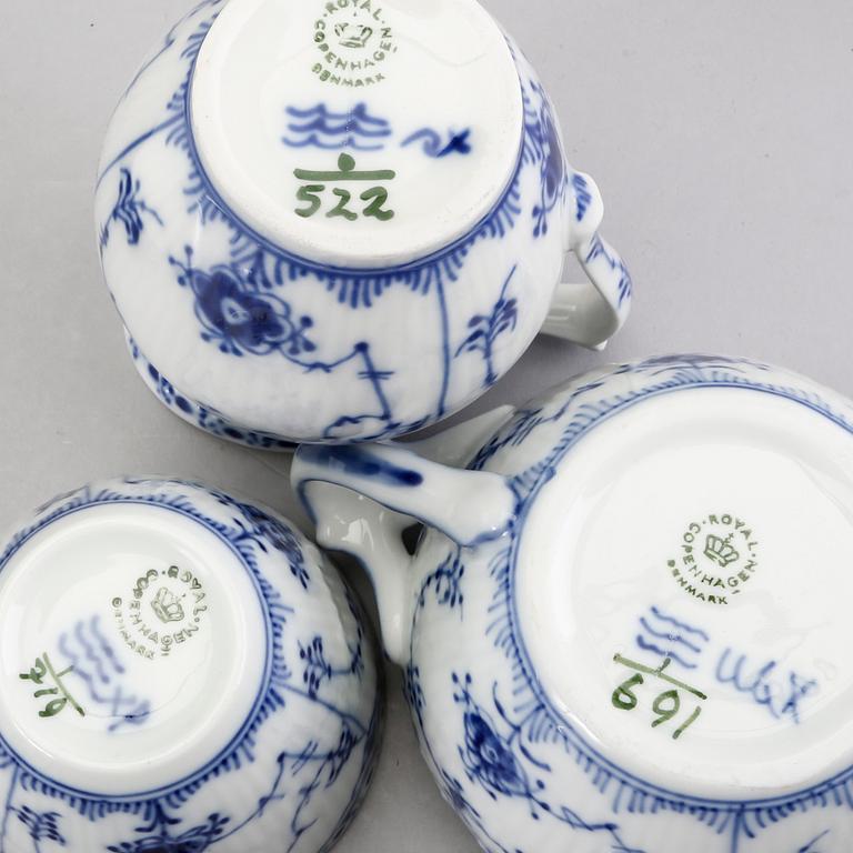 Tableware Blue fluted halvblonde Royal Copenhagen Denmark second half of the 20th century porcelain.