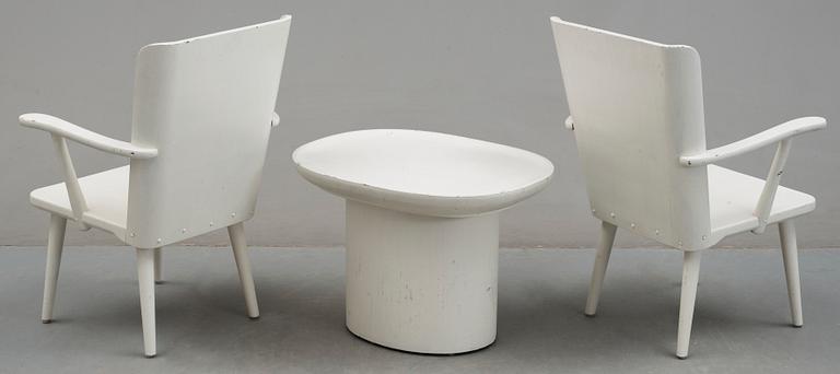 MÖBELGRUPP, 3 delar, bland annat "Utö", Axel Einar Hjorth, Nordiska Kompaniet, enligt uppgift inköpta 1941.