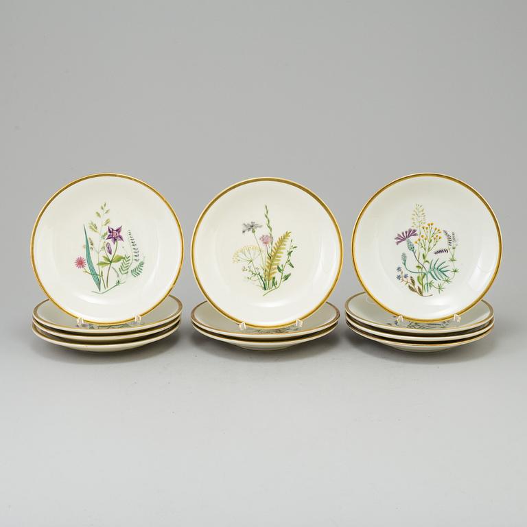 A set of 15 porcelain plates from Nordiska Kompaniet, first half 20th century.