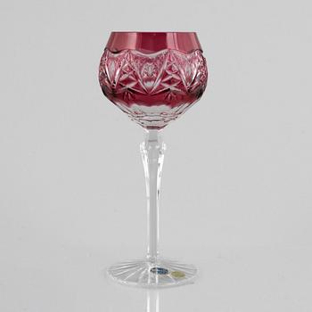 Wine glasses, 12 pcs, Bohemian style, second half of the 20th century.