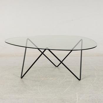 A 'Pedera' glass top coffee table by Corsini & Millet for Gubi.