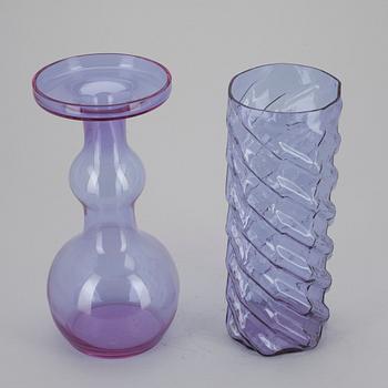 VASER, glas, modell I 483, Oiva Toikka, Notsjö samt OKÄND FORMGIVARE, Notsjö 1960-tal.