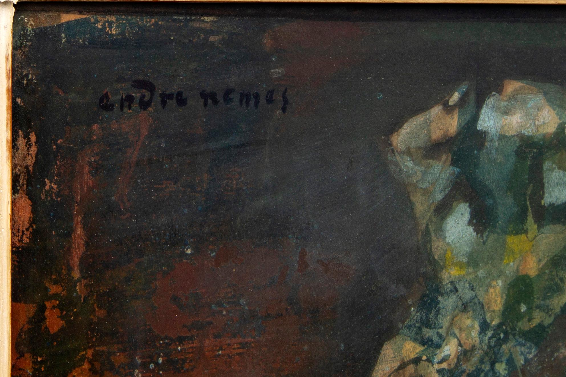 Endre Nemes, Gouache, signed.