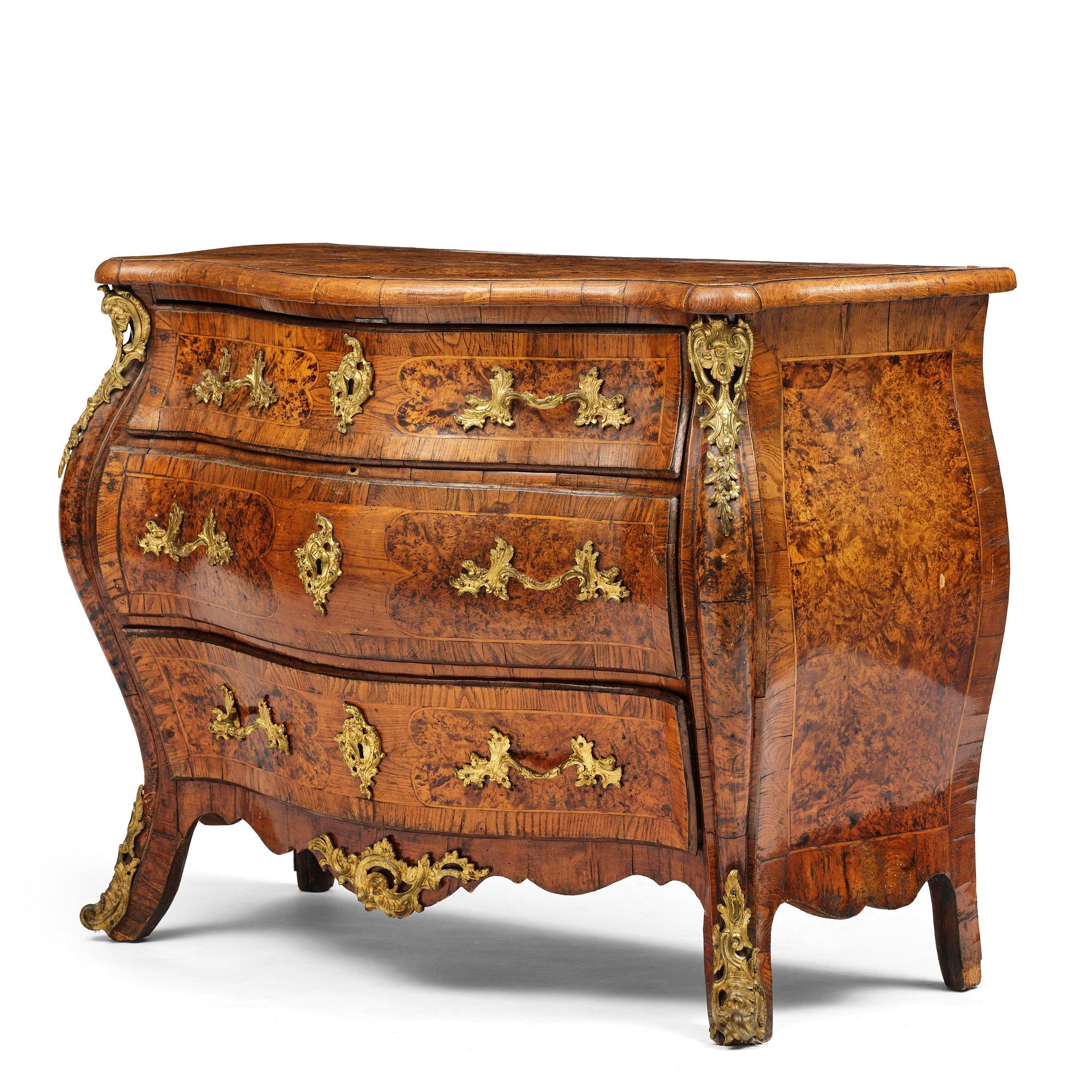 A Swedish rococo parquetry commode attributed to J. Sjölin (master in Köping and Kungsör 1767-85).