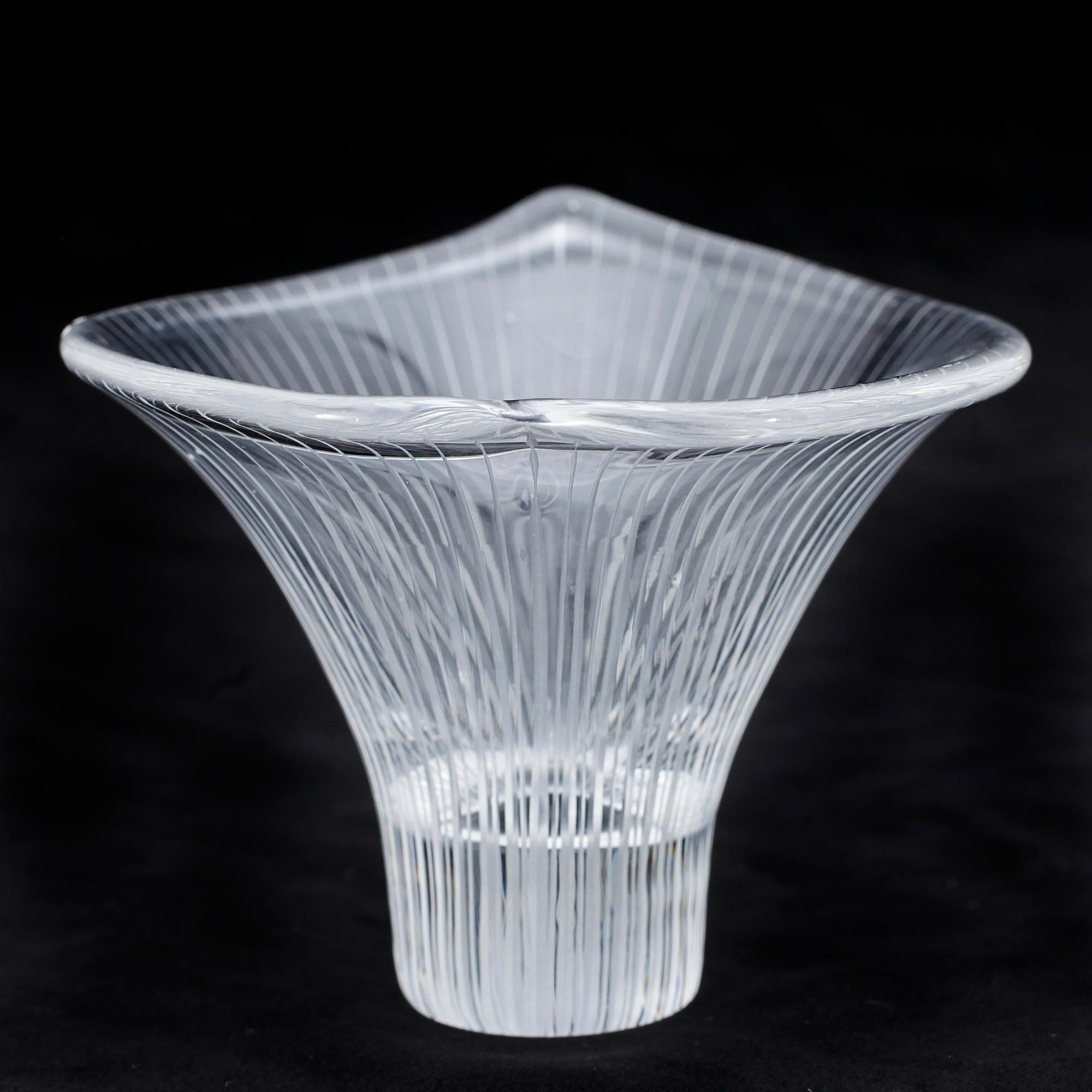 VAS, glas, "Kantarelli", sign Tapio Wirkkala, Iittala, 1950-tal.