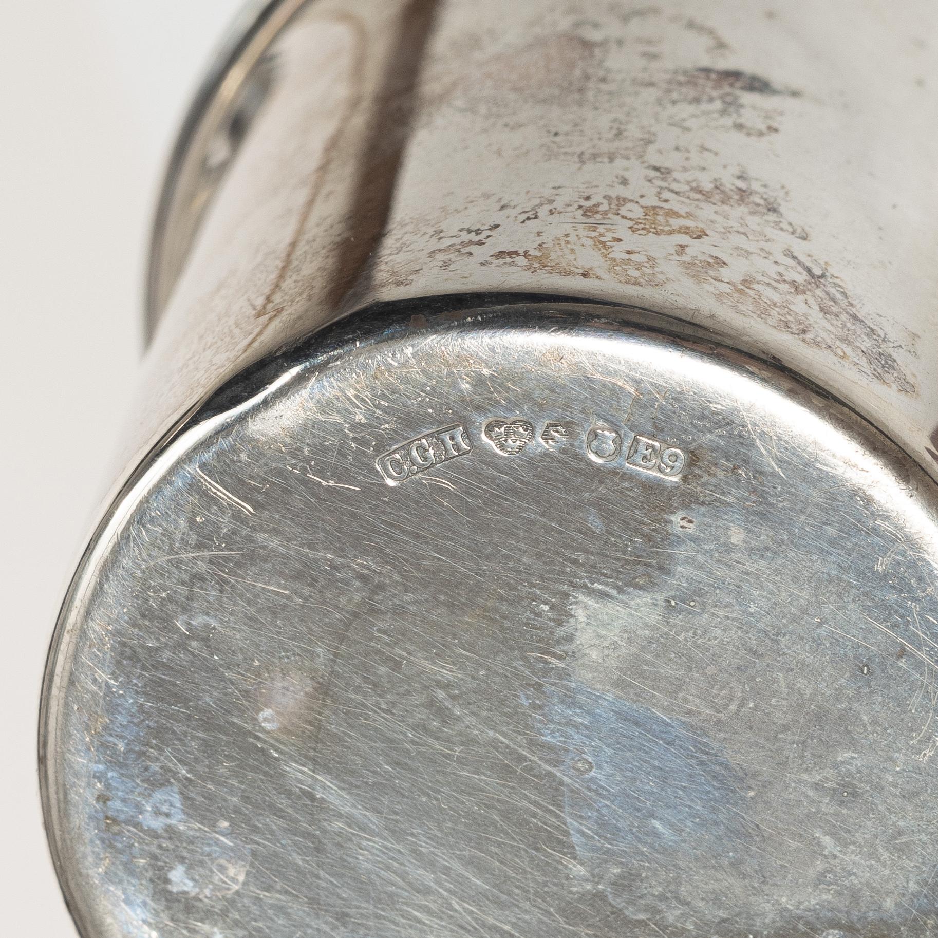 Nine similar silver punsch cups + one of other model, different makers, Sweden, 1945-55.