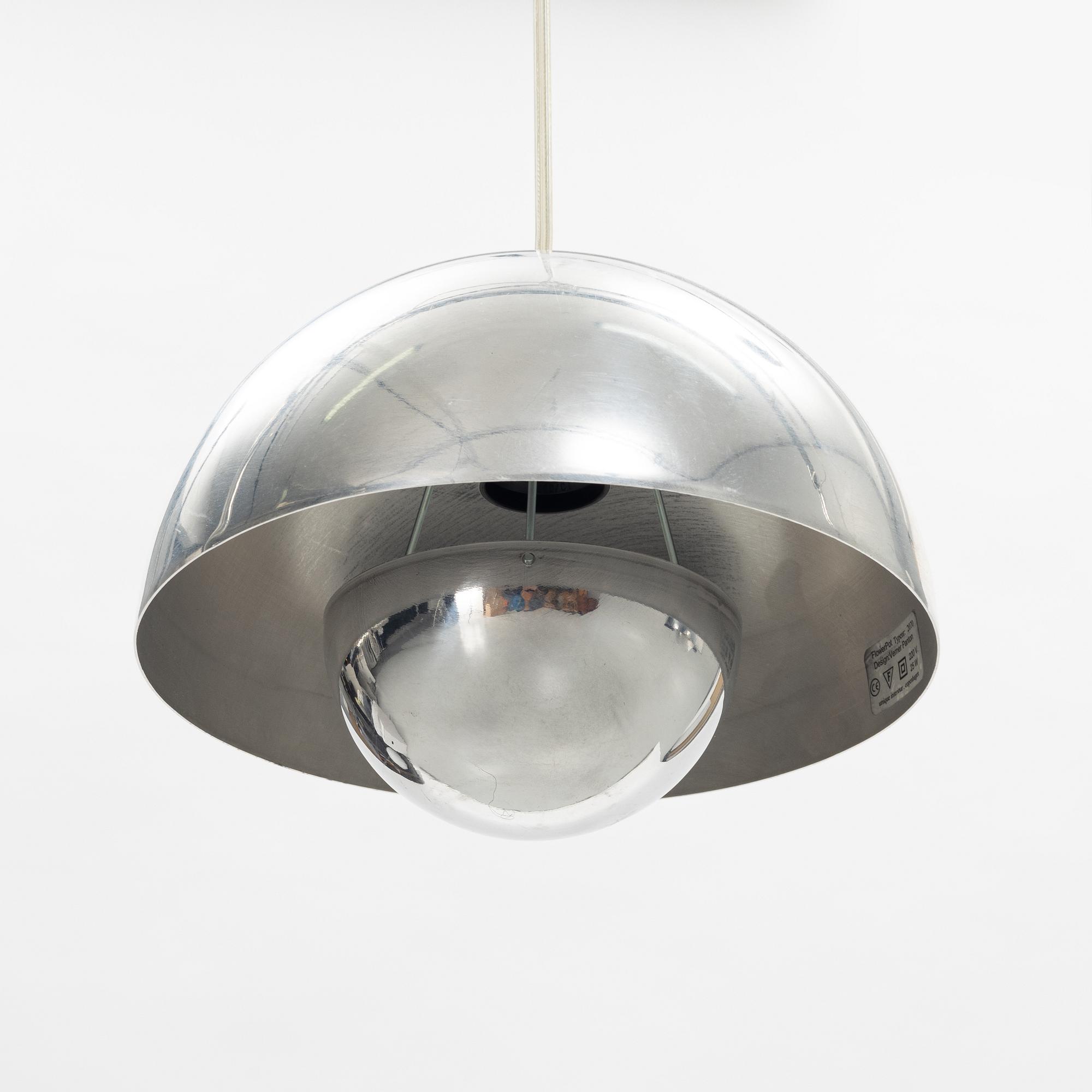 Verner Panton, taklampor, ett par, "Flower Pot", Unique Interieur, Danmark.