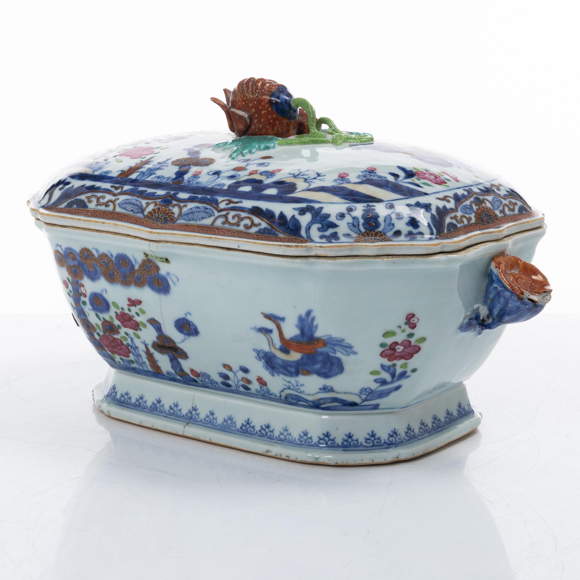 Terrin, exportporslin, Kina, Qianlong (1736-95).