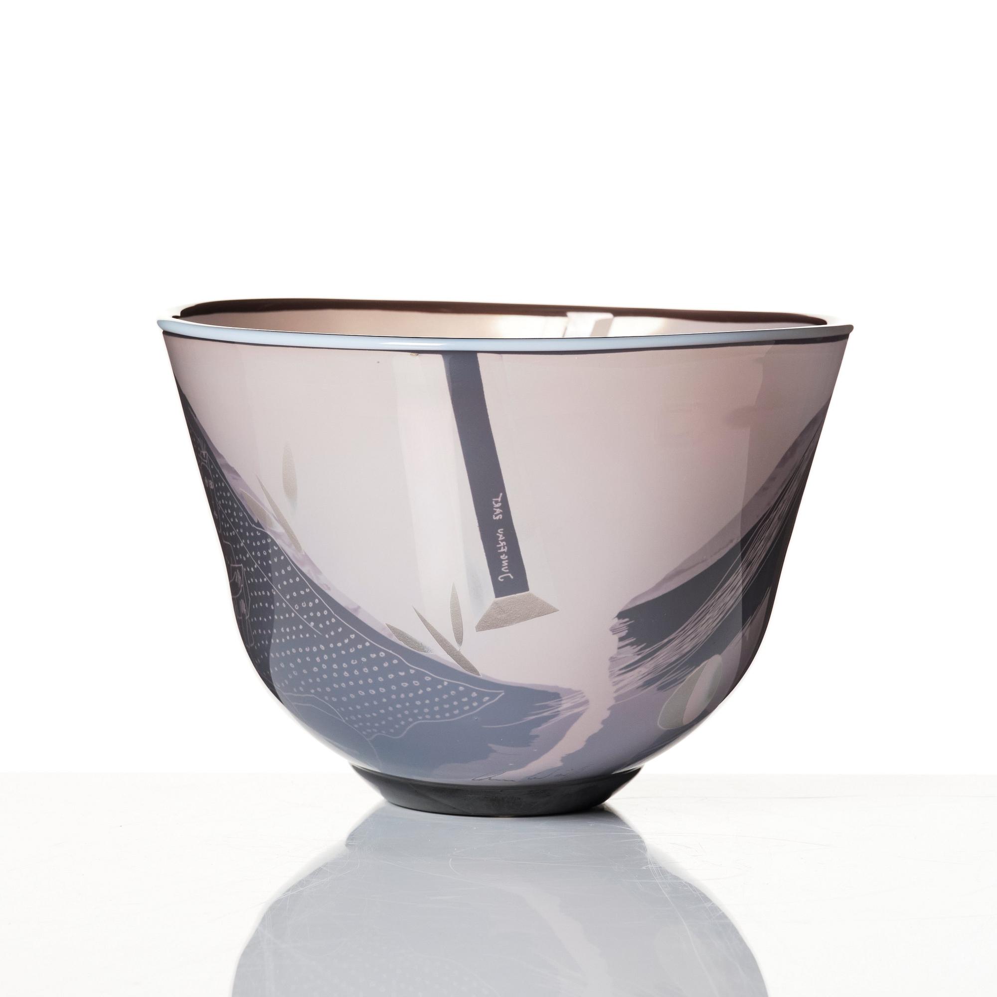 Ann Wolff, skål "Jungfrau Zart", Stenhytta Glasstudio, Transjö 1979-83.