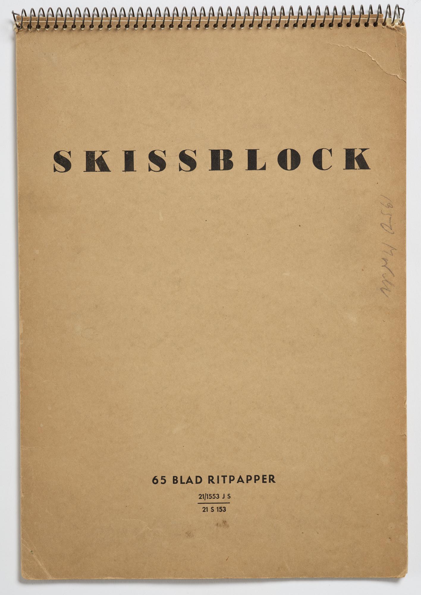 Lotte Laserstein, 3 skissblock med teckningar.