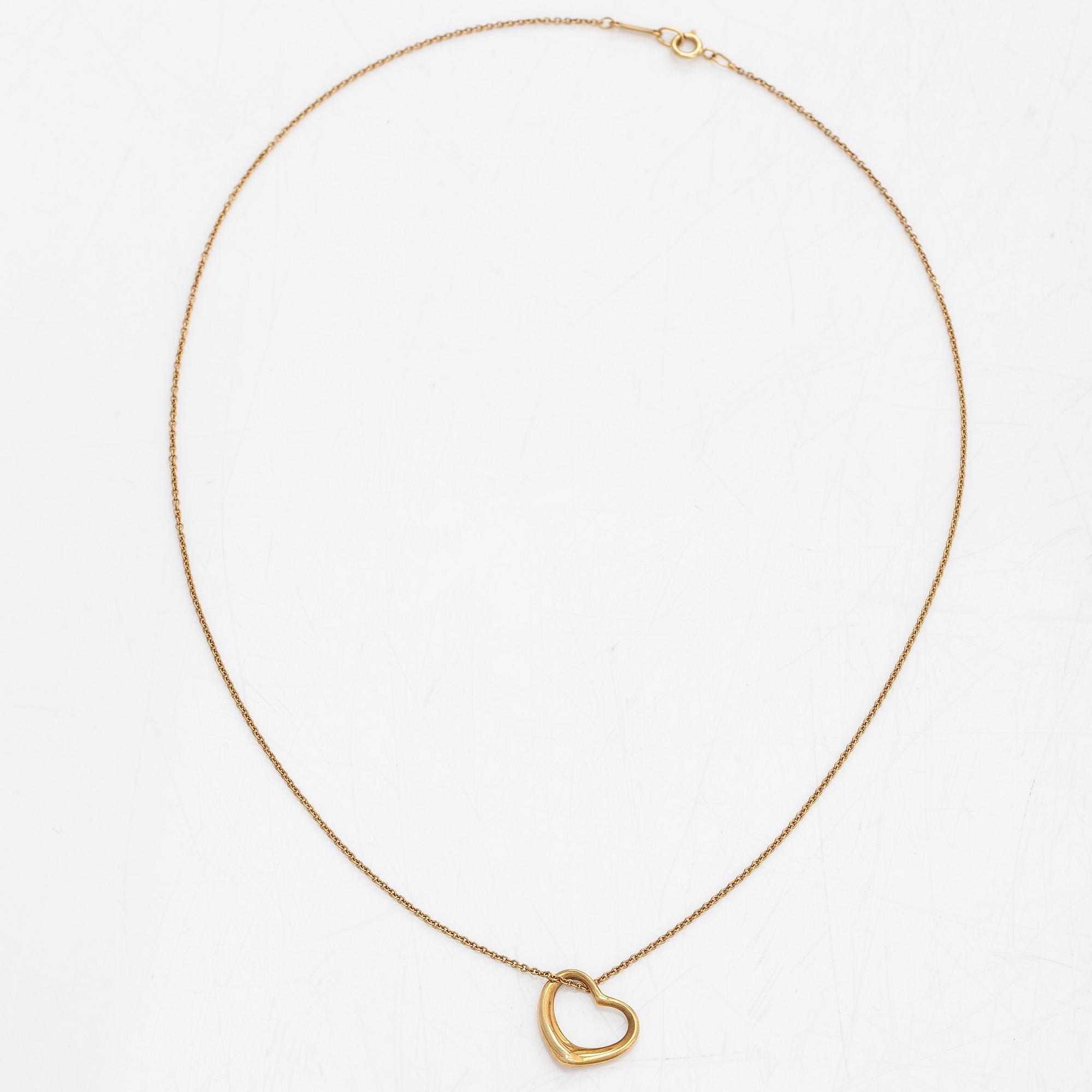 Tiffany & Co, Elsa Peretti, halsband, "Open Heart", 18K guld.