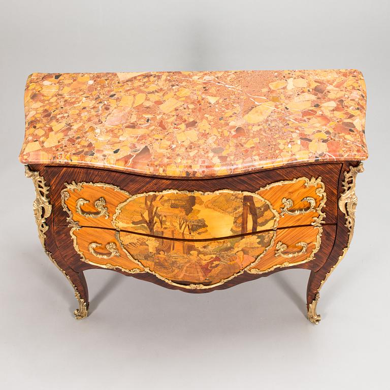 A chest of drawers plaque marked Les fils d'Alfred Wimphen Paris, early 20th century.