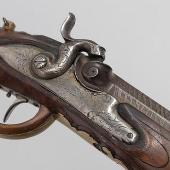 Slagslåsstudsare ändrad från flintlås,  Franz Steskal,  Österrike, 1700-talets slut.