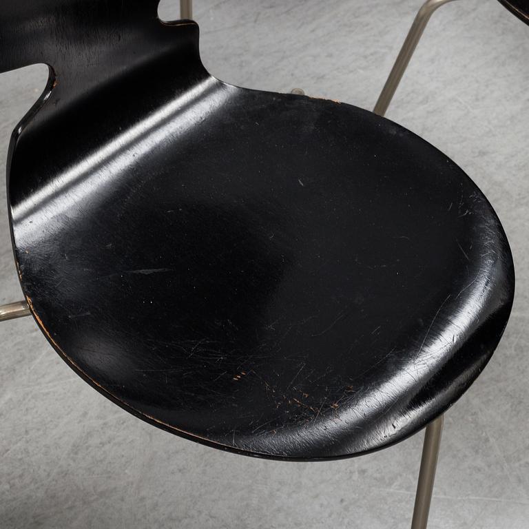 Eight 'Ant' chairs by Arne Jacobsen for Fritz Hansen.