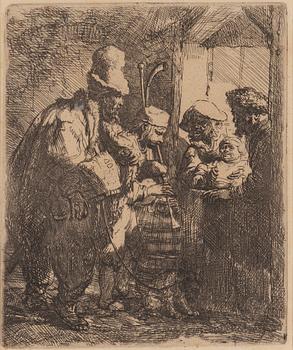 Rembrandt Harmensz van Rijn, "The strolling musicians".