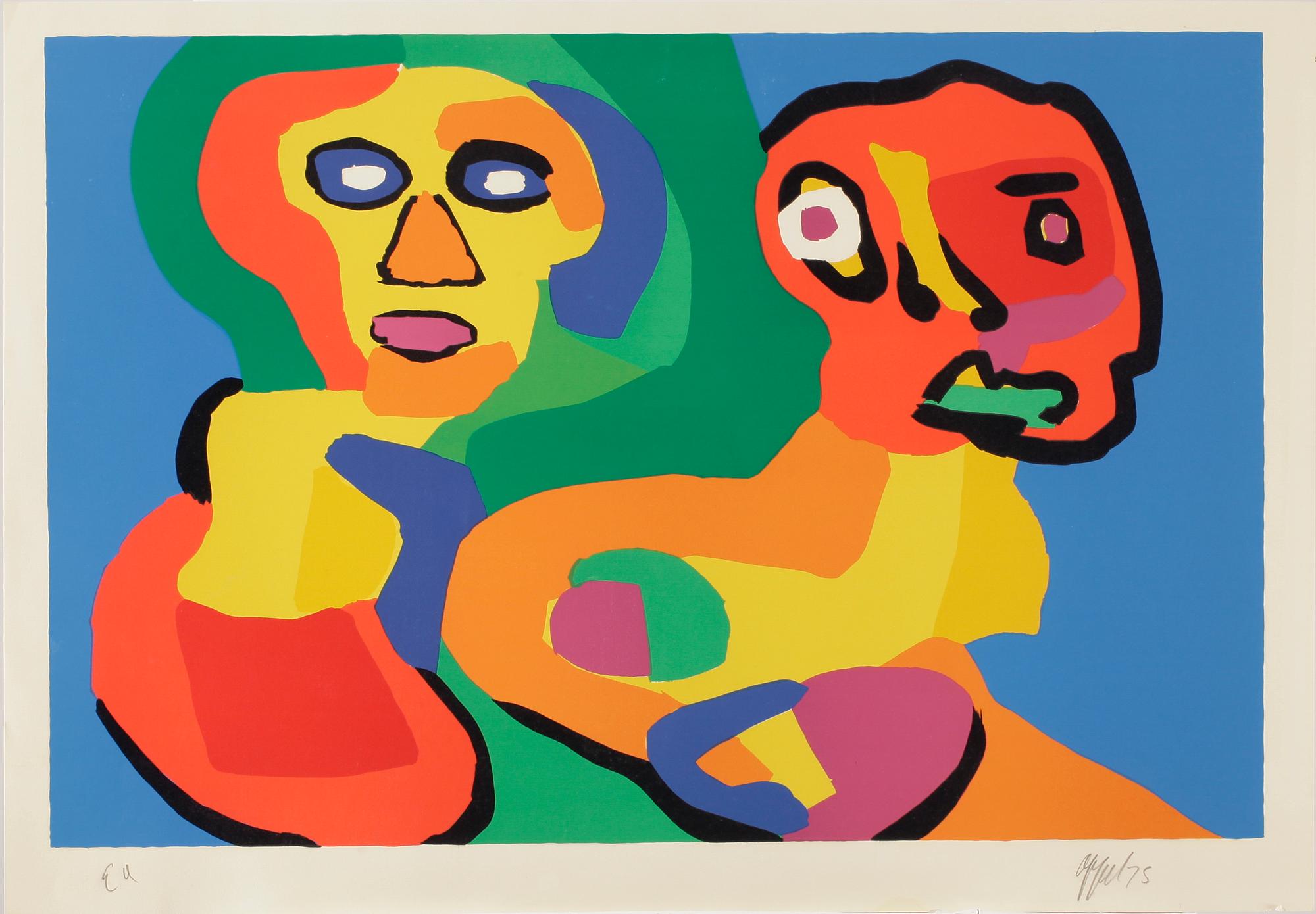 KAREL APPEL, färgserigrafi, signerad och numrerad EA.