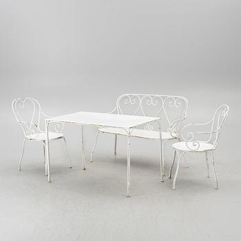 Trädgårdsmöbel, 4 delar, 1900-talets mitt.