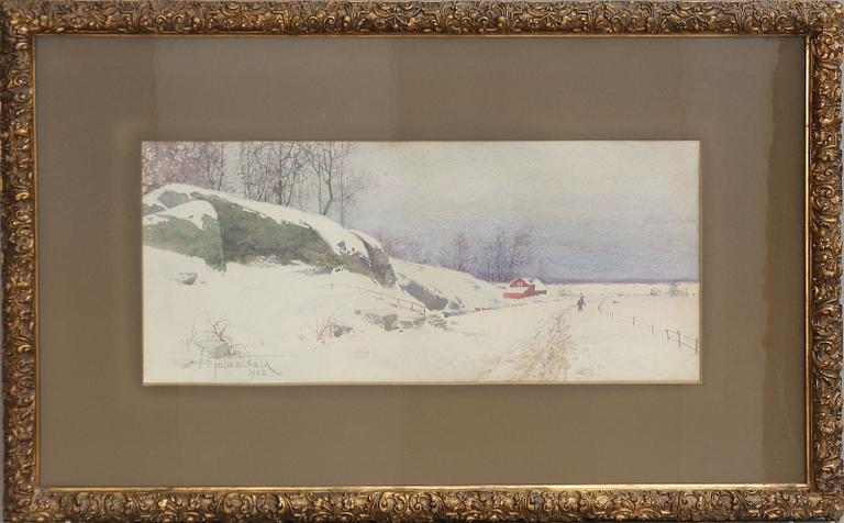 HJALMAR FALK, akvarell, sign och dat 1902.