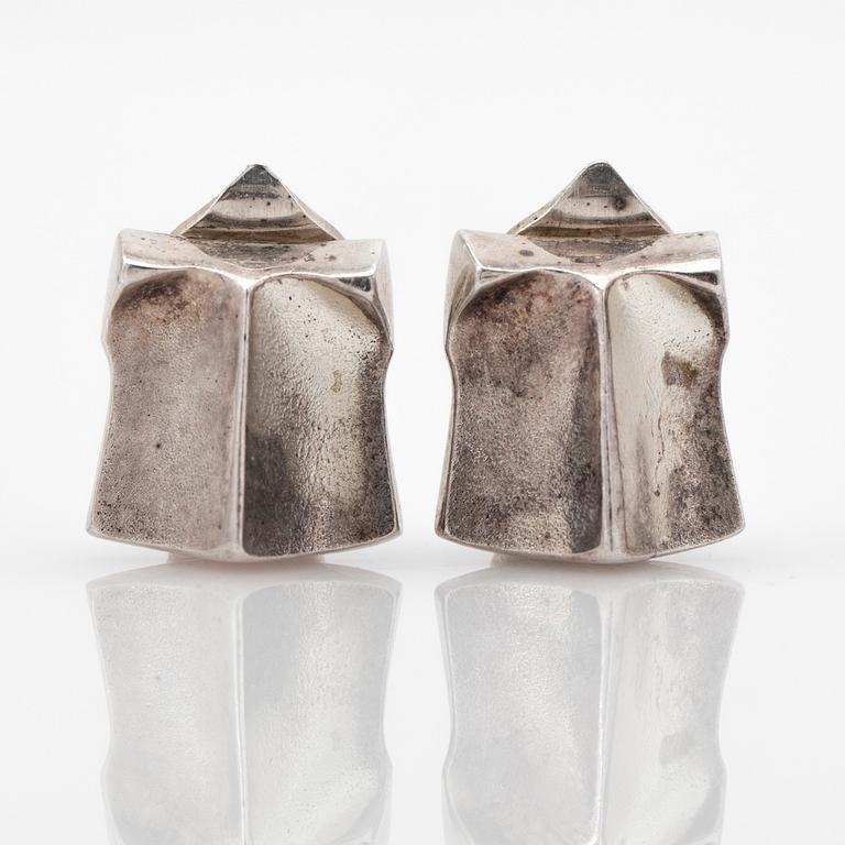 Björn Weckström, Earrings, a pair, "Muletta", sterling silver, Lapponia.