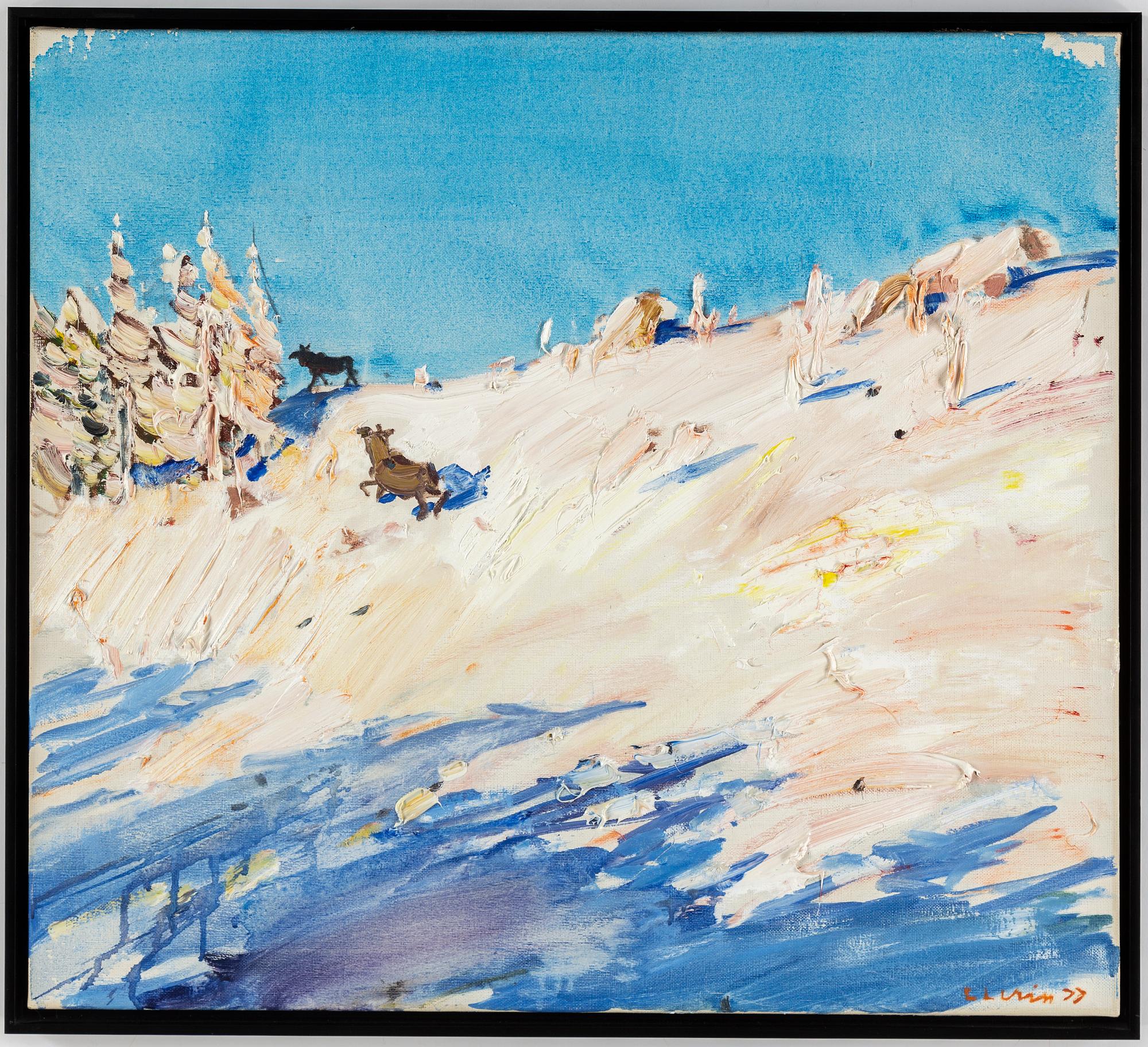 LARS LERIN, oil on canvas. Signed and dated -77.