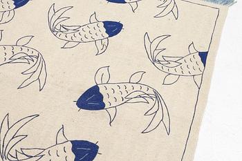 Matta, kelim, handbroderad, ca 177 x 128 cm.