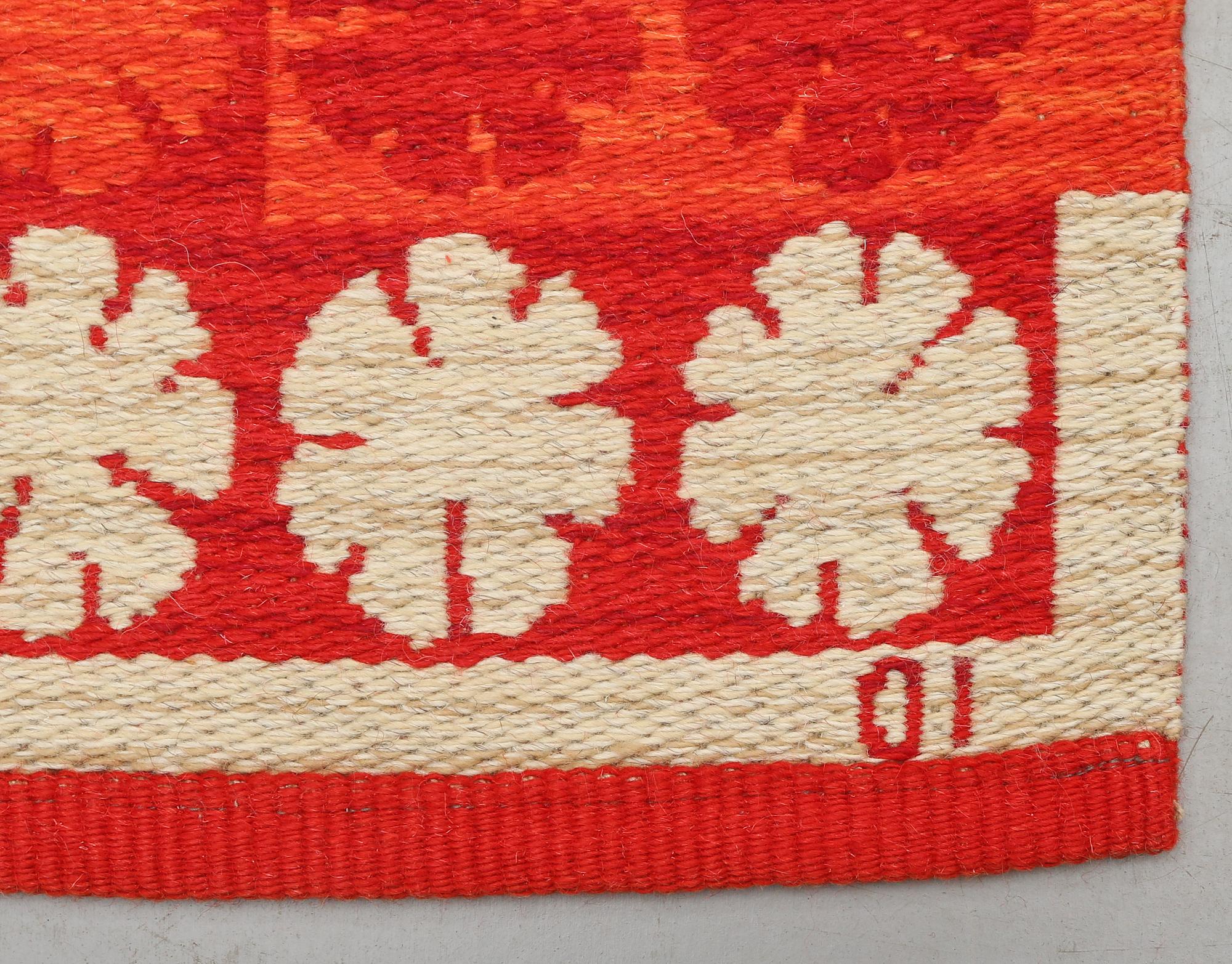 MATTA, dubbelväv, Ingrid Dessau, monogramsignerad, 1900-talets andra hälft, ca 243 x 164 cm.