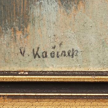 JOSEF VLADIMIR KACIREK, olja på pannå, sign.