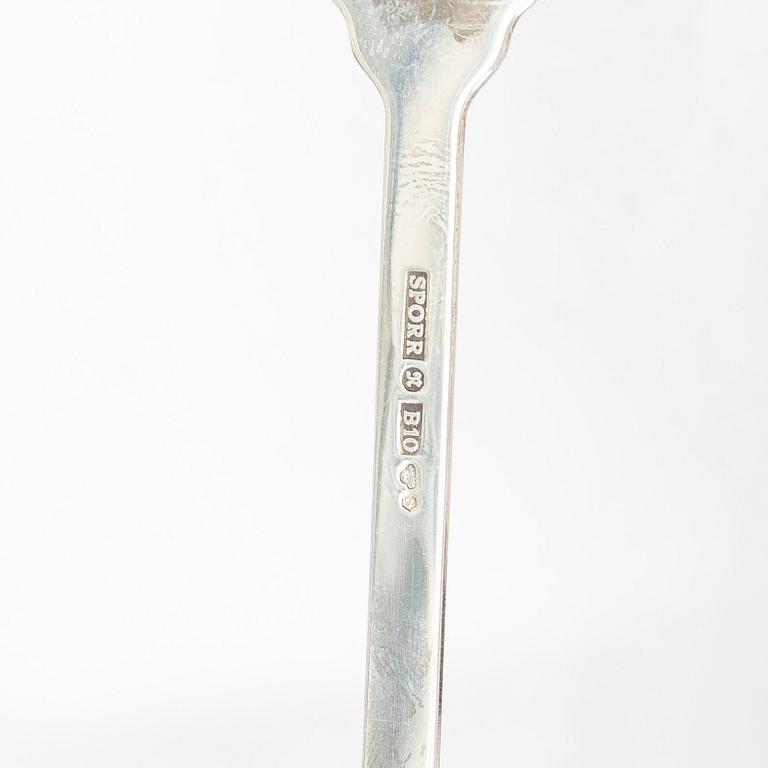 Twelve silver coffee spoons, Sporrong AB, 1976.