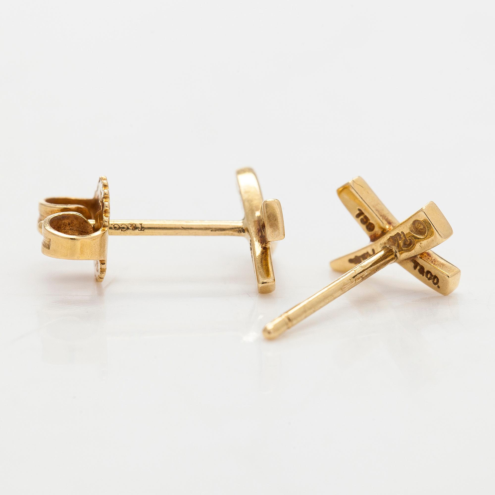 Tiffany & Co, Paloma Picasso, korvakorut, "X Kiss", 18K kultaa.