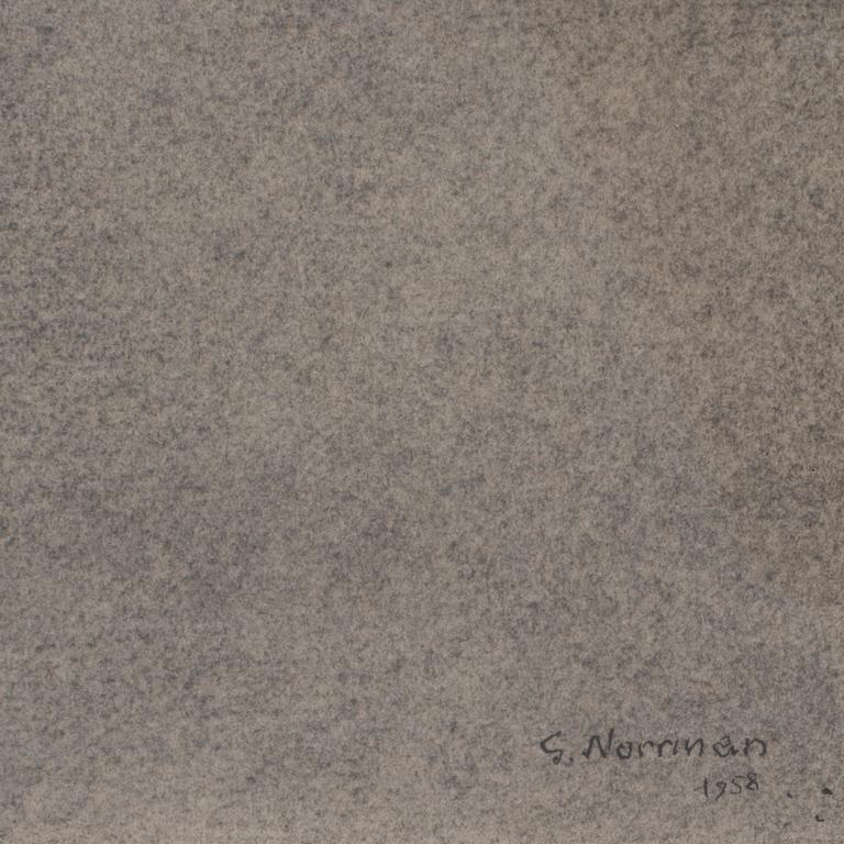 GUNNAR NORRMAN, drawing, signed and dated- 1958. - Bukowskis