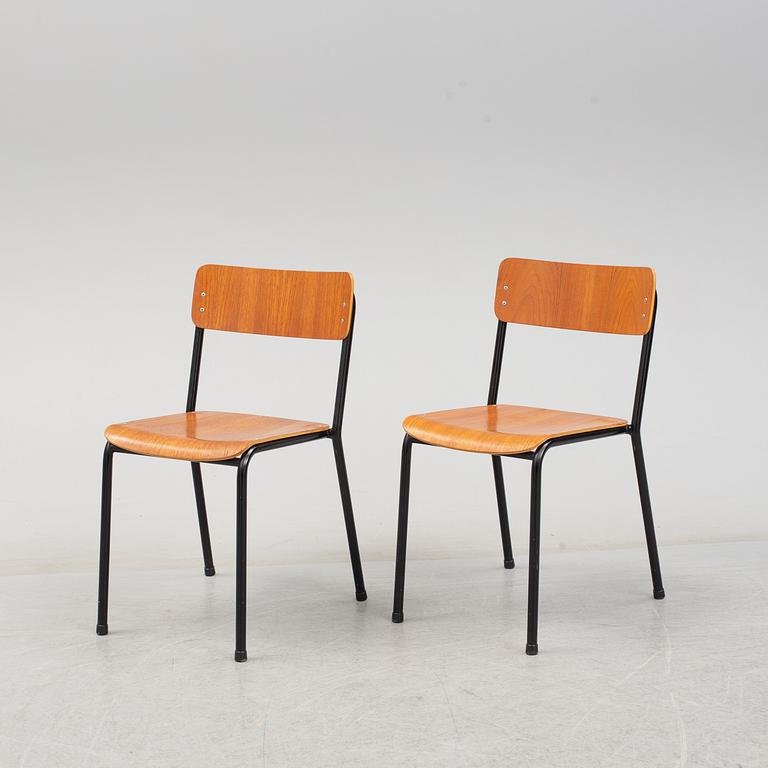 STOLAR, 6 st, Grythyttan Stålrörsmöbler, 1900-talets andra hälft.