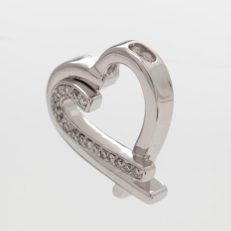 Hänge, 14K vitguld, briljantslipade diamanter.