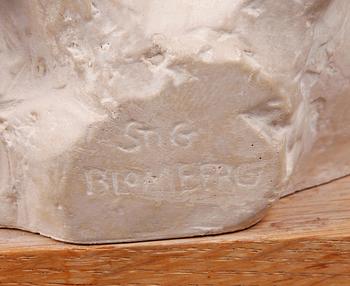 STIG BLOMBERG, skulptur, gips. Sign.
