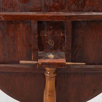 A folding table, Mälardalen, first half of the 19th century.