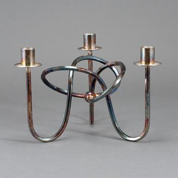LJUSSTAKE, "Vänskapsknuten", försilvrad, Josef Frank för Svenskt Tenn, formgiven 1938.