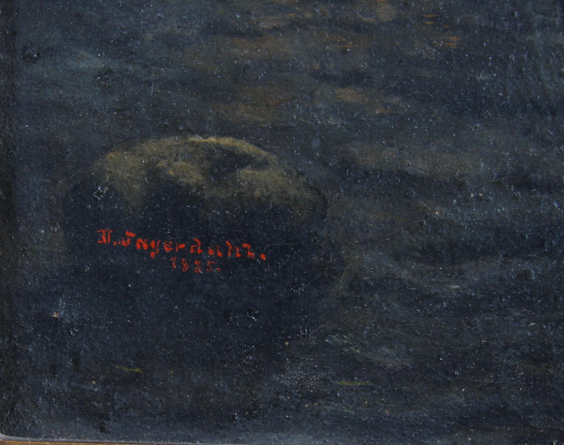 OKÄND KONSTNÄR. Otydl. sign Fagerdahl o dat. 1885.