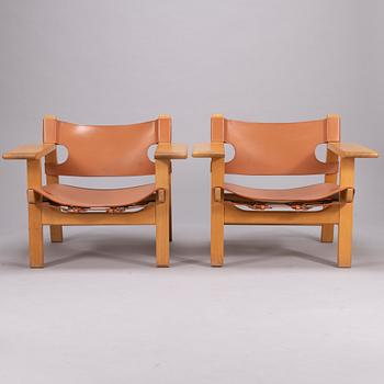 Børge Mogensen, Fåtöljer, ett par, "Spanska stolen", Fredericia Stolefabrik, Danmark.